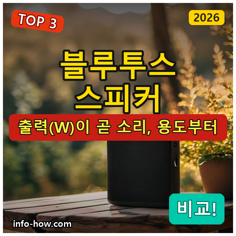 블루투스 스피커, 야외 방수냐 홈 고출력이냐