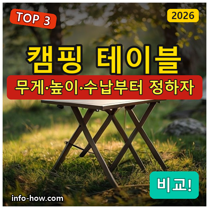 캠핑 테이블, 가벼운 입문 vs 컵홀더 롤테이블