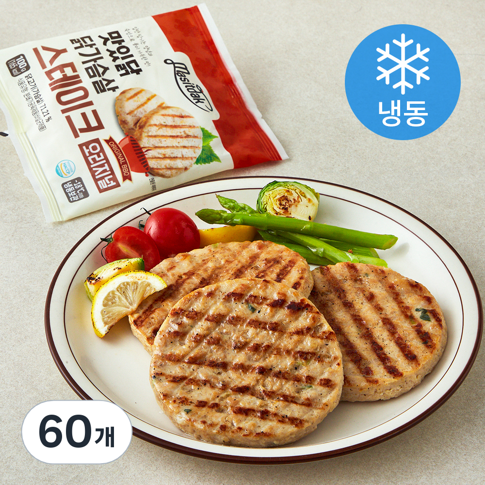 맛있닭 닭가슴살 스테이크 오리지널 100g 60개 로켓프레시