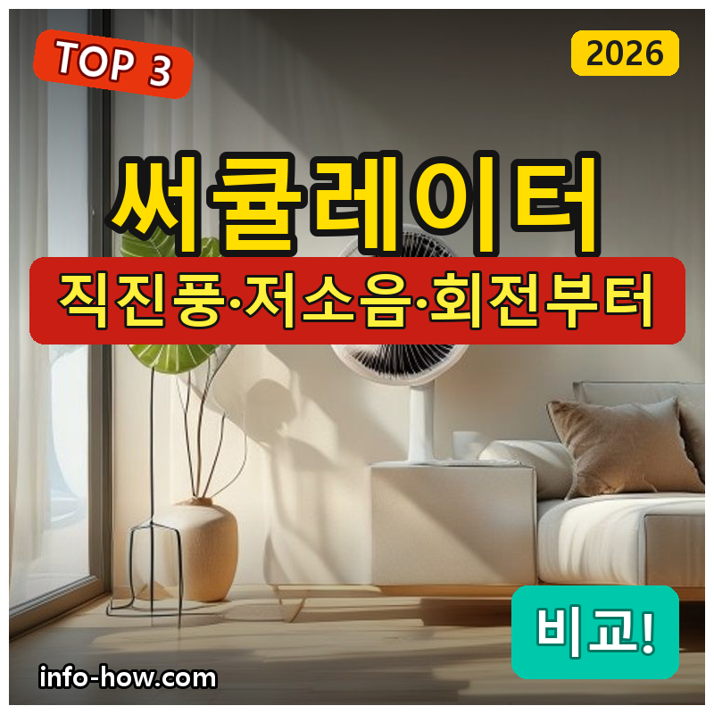 써큘레이터, 가성비냐 BLDC 저소음이냐