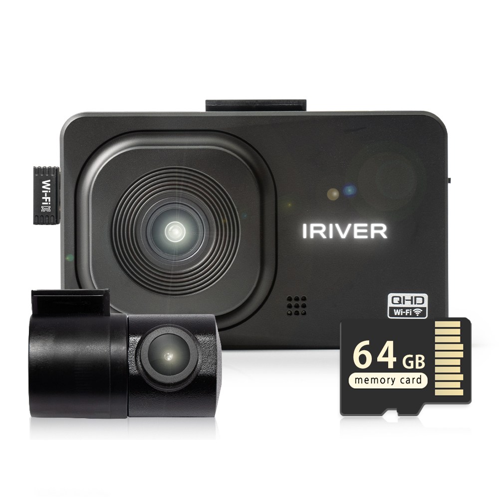 아이리버 2채널 QHD+FHD 블랙박스 QF2 GPS