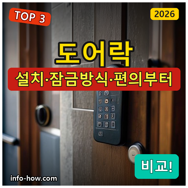 도어락, 가성비냐 무타공 푸시풀이냐