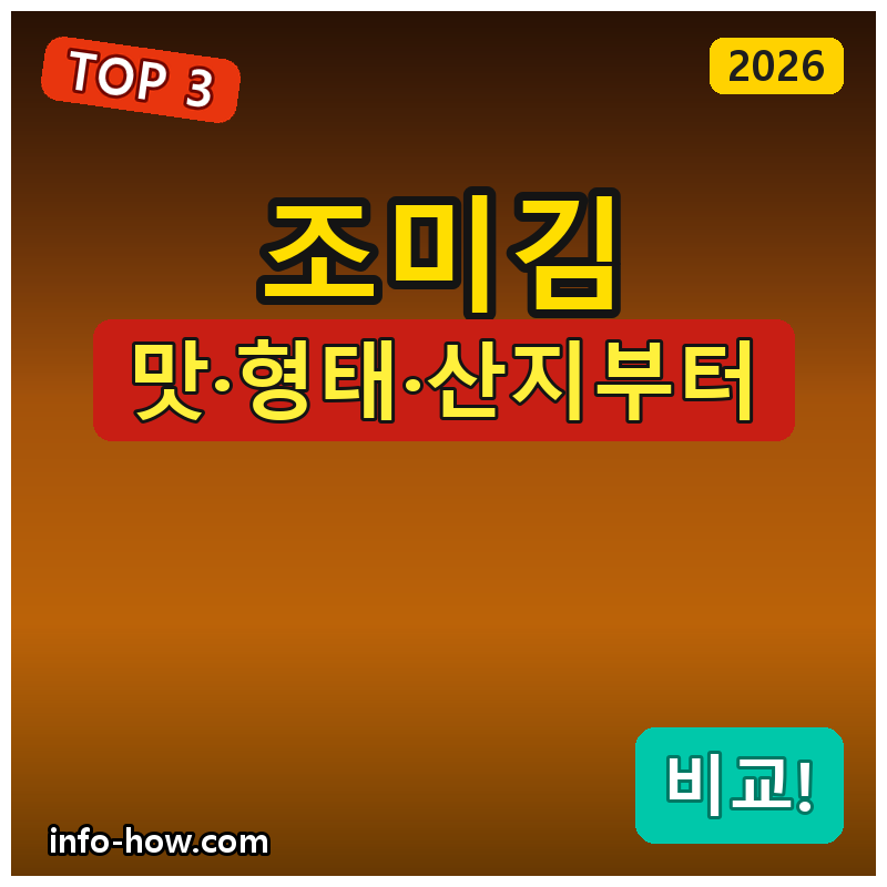 조미김, 들기름김이냐 대천 전장김이냐