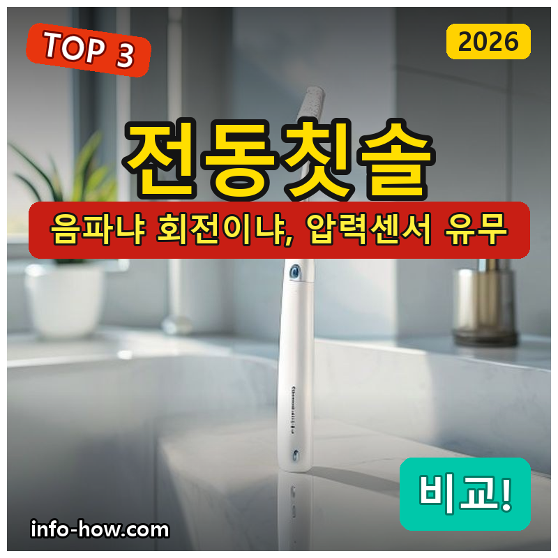 전동칫솔, 음파냐 회전이냐 압력센서냐