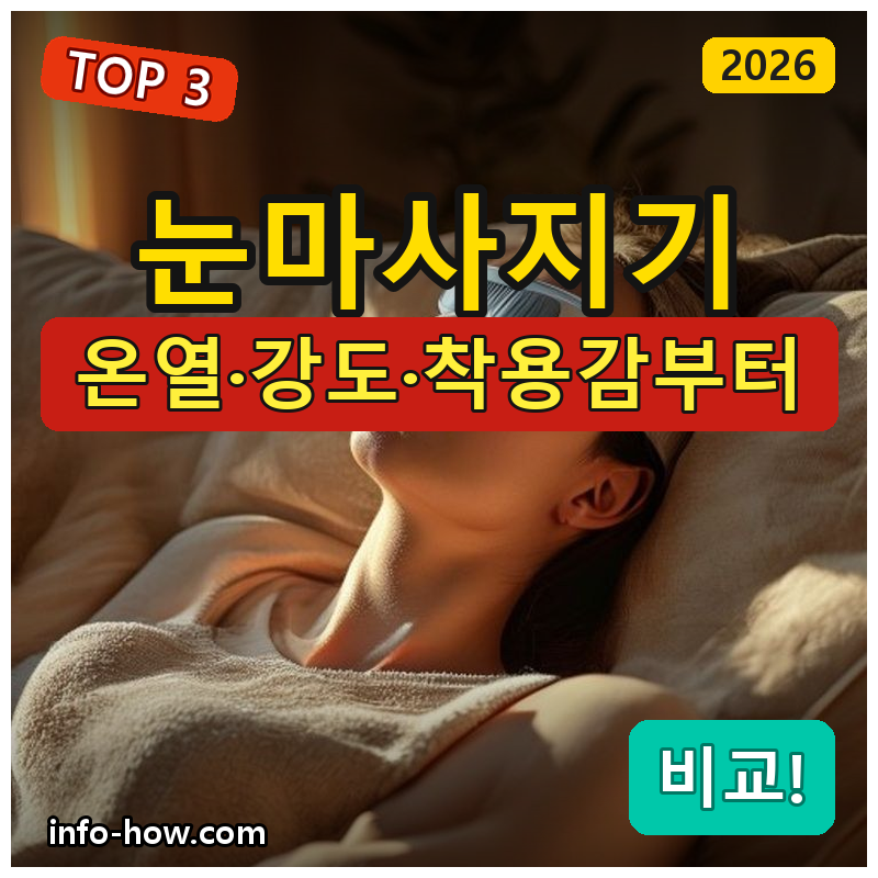 눈마사지기, 온열 가성비냐 브랜드냐