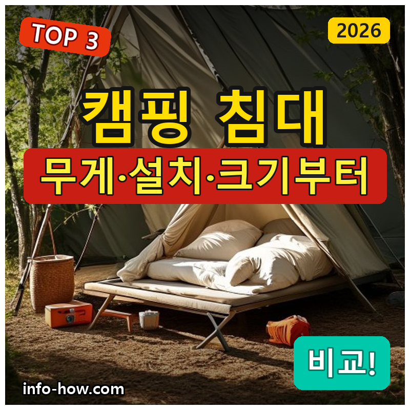 캠핑 침대, 접이식 가성비냐 각도조절이냐