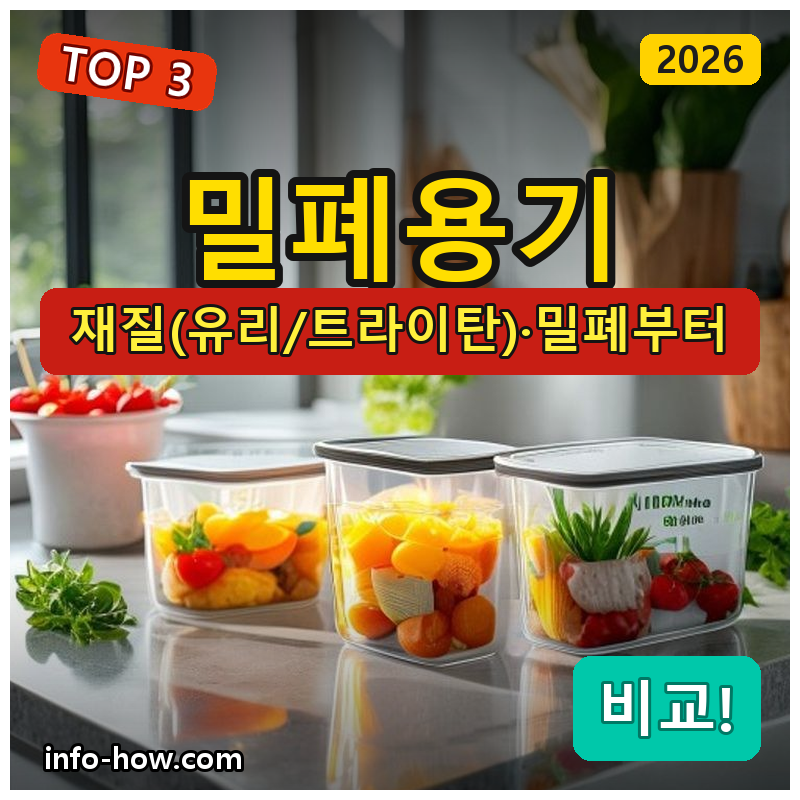 밀폐용기, 가성비 플라스틱이냐 내열유리냐