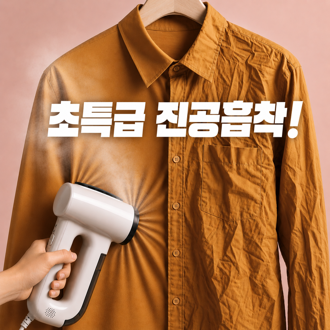 브리브 진공 스팀다리미 흡착 미니 핸디형 여행용 가정용 살균