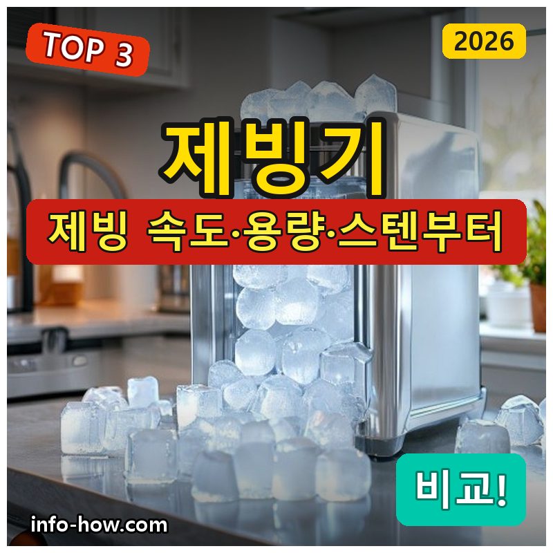 제빙기, 슬림 가성비냐 대용량 스텐이냐