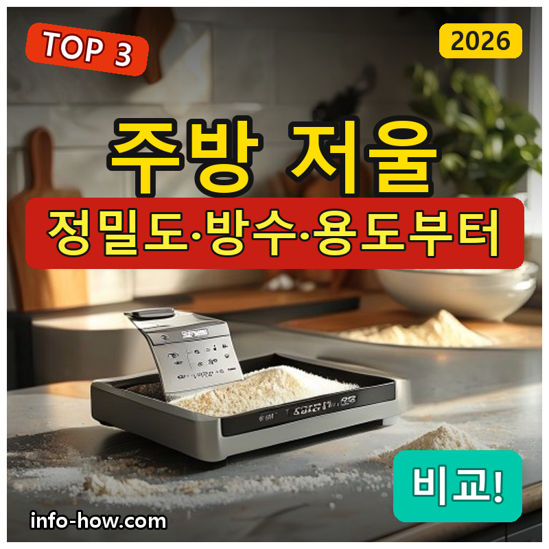 주방 저울, 초저가냐 방수 정밀이냐