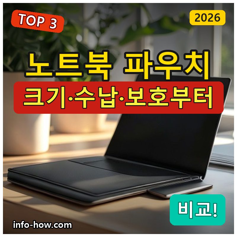 노트북 파우치, 슬림 가성비냐 손잡이형이냐