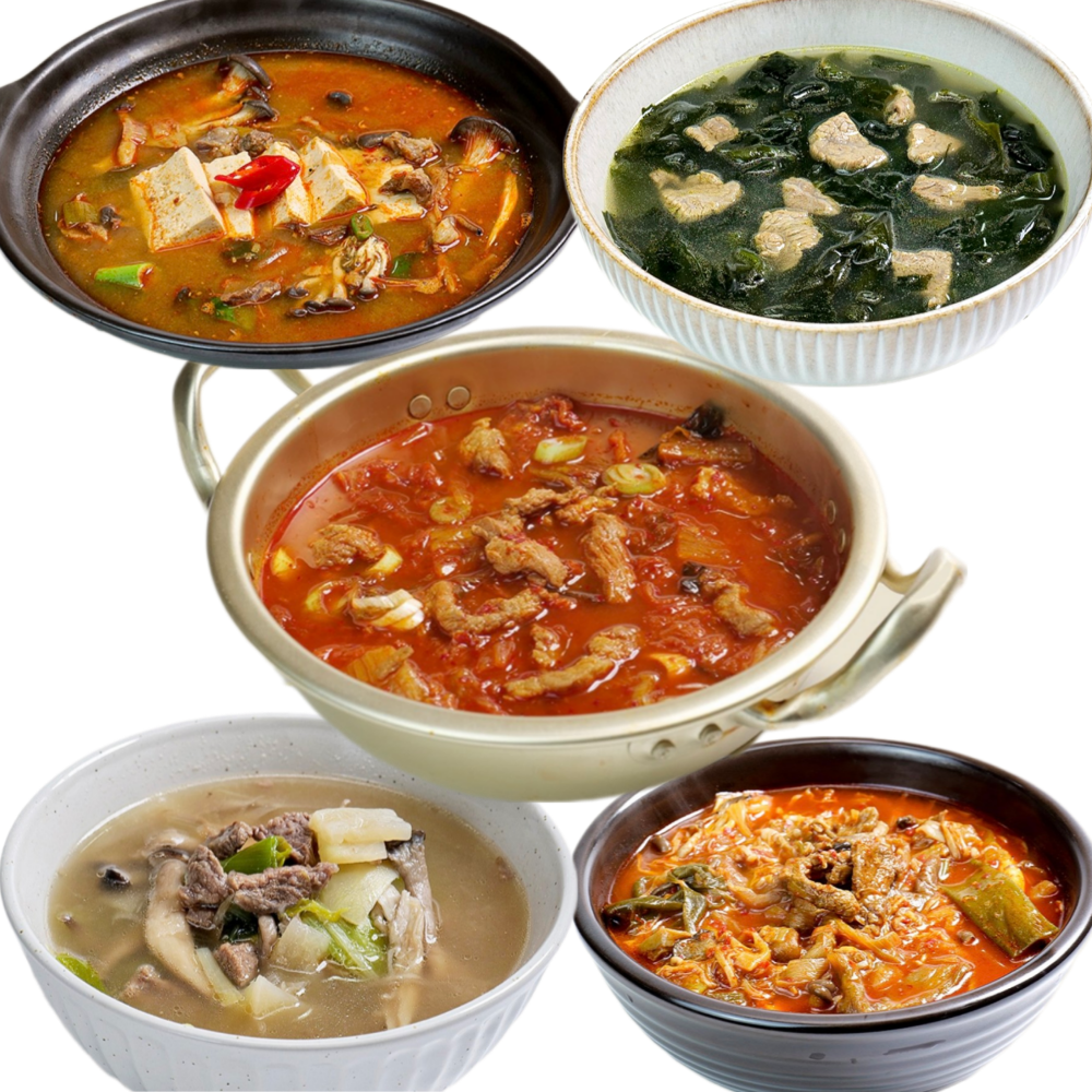 남선생홈푸드 국 찌개 밀키트 5팩 김치찌개 미역국 소고기무국 된장찌개 육개장