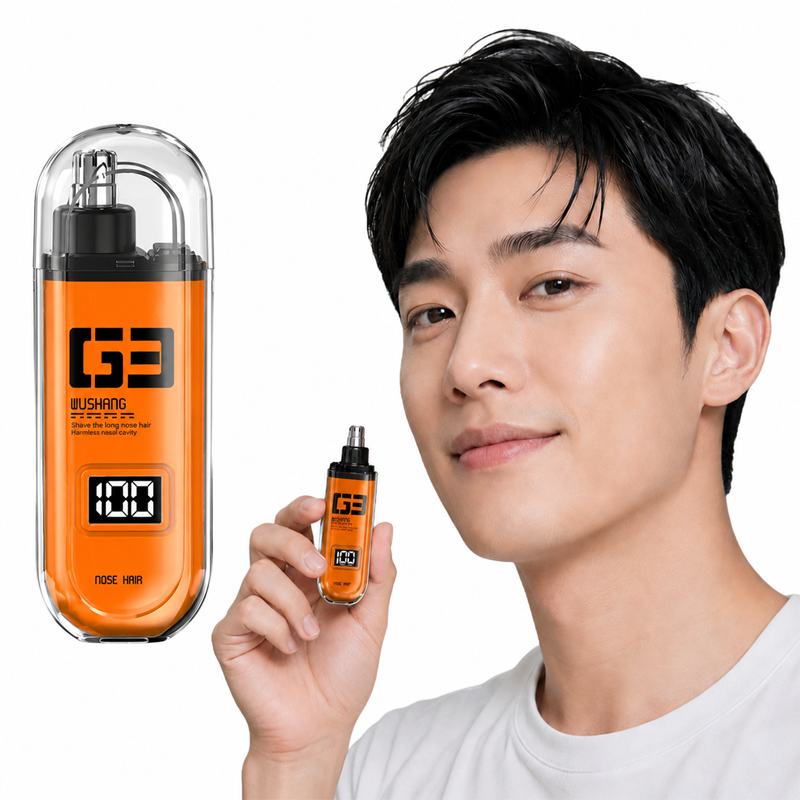 Nicoliley 남성 코털제거기 휴대용 물세척 눈썹 정리기