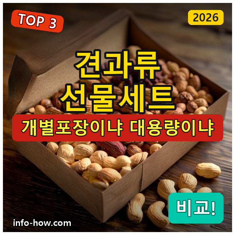 견과류 선물세트, 대용량이냐 개별포장 하루견과냐