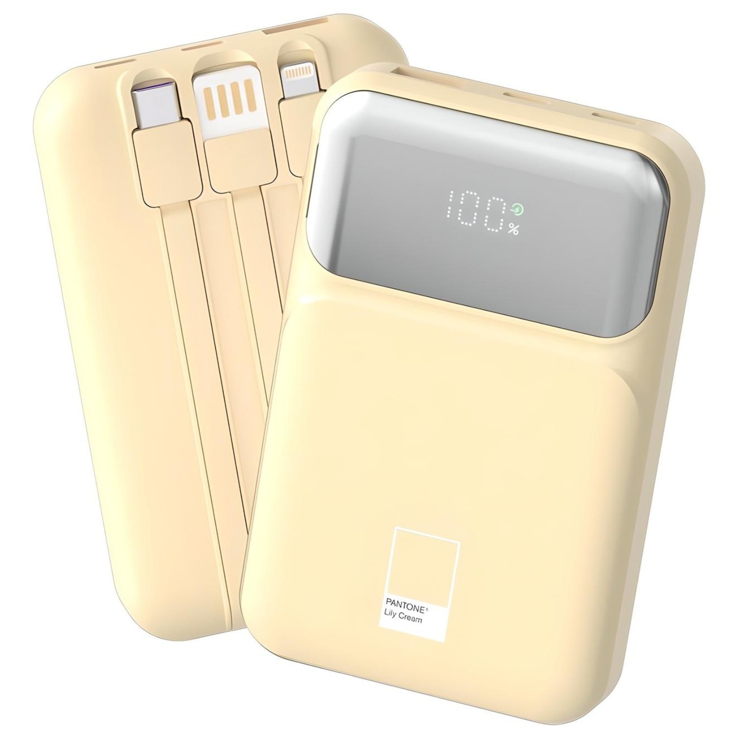 팬톤 PD 22.5W 초고속충전 케이블 일체형 미러 보조배터리 10000mAh