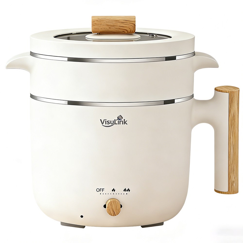 VisuLink 2in1 멀티 전기 냄비 1.5L 화력 조절 가정용 라면 냄비
