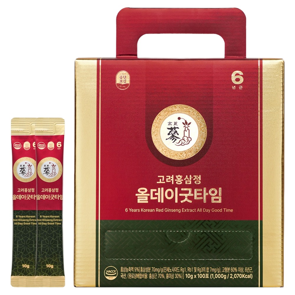 풍년보감 6년근 고려홍삼정 올데이굿타임 스틱 100포