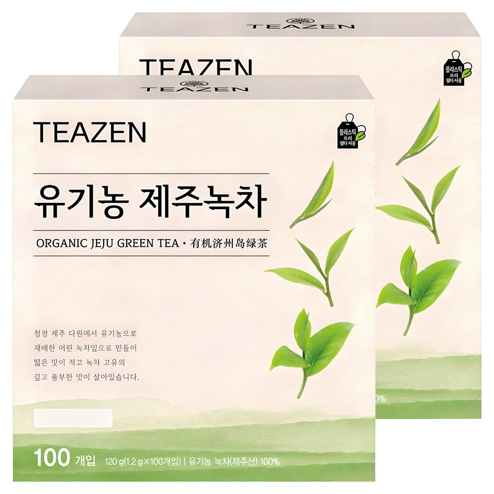 티젠 유기농 제주녹차 티백