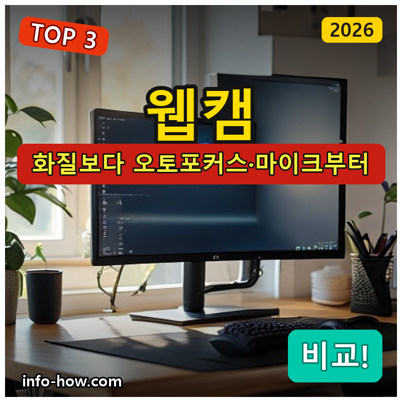 웹캠, 화상회의용이냐 방송·수업용이냐